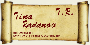 Tina Radanov vizit kartica